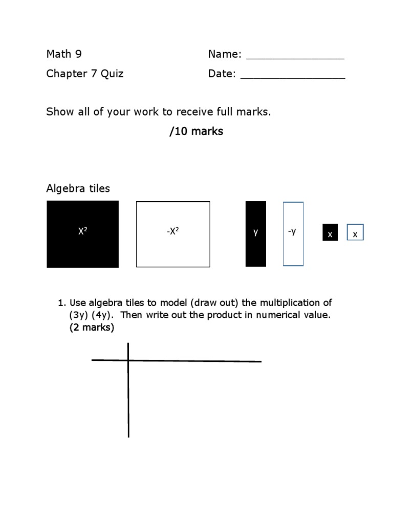 Math 9 Quiz Redo | PDF | Teaching Methods & Materials