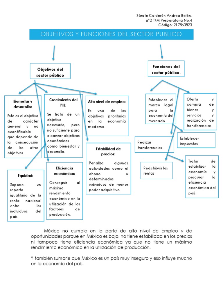 Objetivos y Funciones Del Sector Publico | PDF | Economias | Bienestar