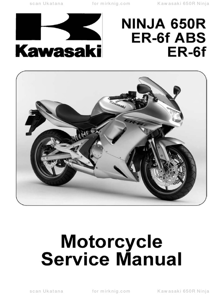 Kawasaki Ninja 650R Service Manual | PDF | Motor Vehicle