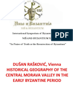 ИСТОРИЈСКА ГЕОГРАФИЈА ЦЕНТРАЛНОГ ПОМОРАВЉА У РАНОВИЗАНТИЈСКОМ ПЕРИОДУ 