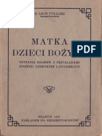 Leon Pyzalski, Matka Dzieci Bozych. Czytania Majowe Z Przykladami Sposrod Uzdrowien Lourdskich