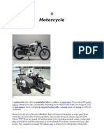 Motorcycle: Single-Track Motor Vehicle Long Distance Congested Urban Traffic Cruising Sport Racing