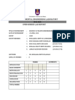 Environmental Engineering Laboratory Open-Ended Lab Report: 2 Marks Comments