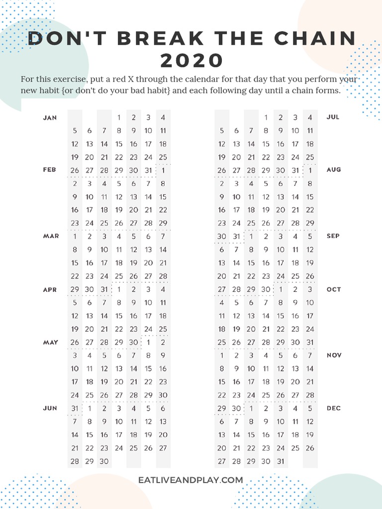 Dont Break The Chain Printable PDF
