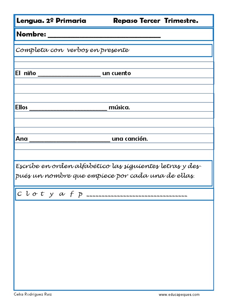 Repaso de Lengua 2º Primaria | PDF | Gatos | Naturaleza
