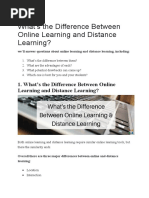 What's The Difference Between Online Learning and Distance Learning