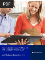 How To Guide: Connect Office 365 With Microsoft Dynamics AX Last Updated: December 2014