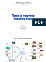 Conservacion de Alimentos. Mapa mental