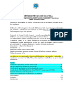 Distribución de Los Capitulos para El Informe