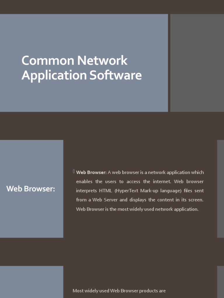 Essential Network Application Software | PDF | Art | Computers