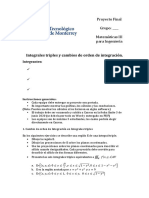 Integrales triples y cambios de orden de integración