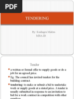 Tendering: By: Kushagra Mishra Mba-Ib