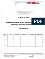 BSRTA4-MS05 MOV-001 Valve Body Remove Reinstate and Seat Machining Works