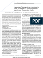 Is Tapping On Acupuncture Points An Active Ingredient in Emotional Freedom Techniques? A Systematic Review and Meta-Analysis of Comparative Studies