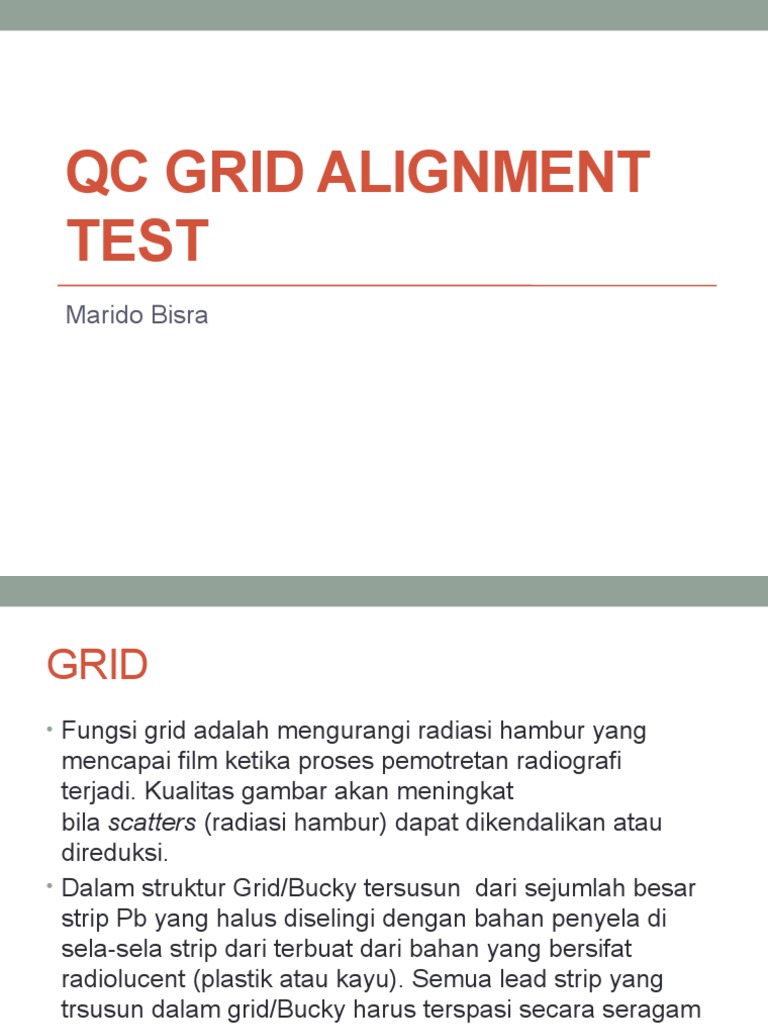 QC Grid Alignment Test PDF