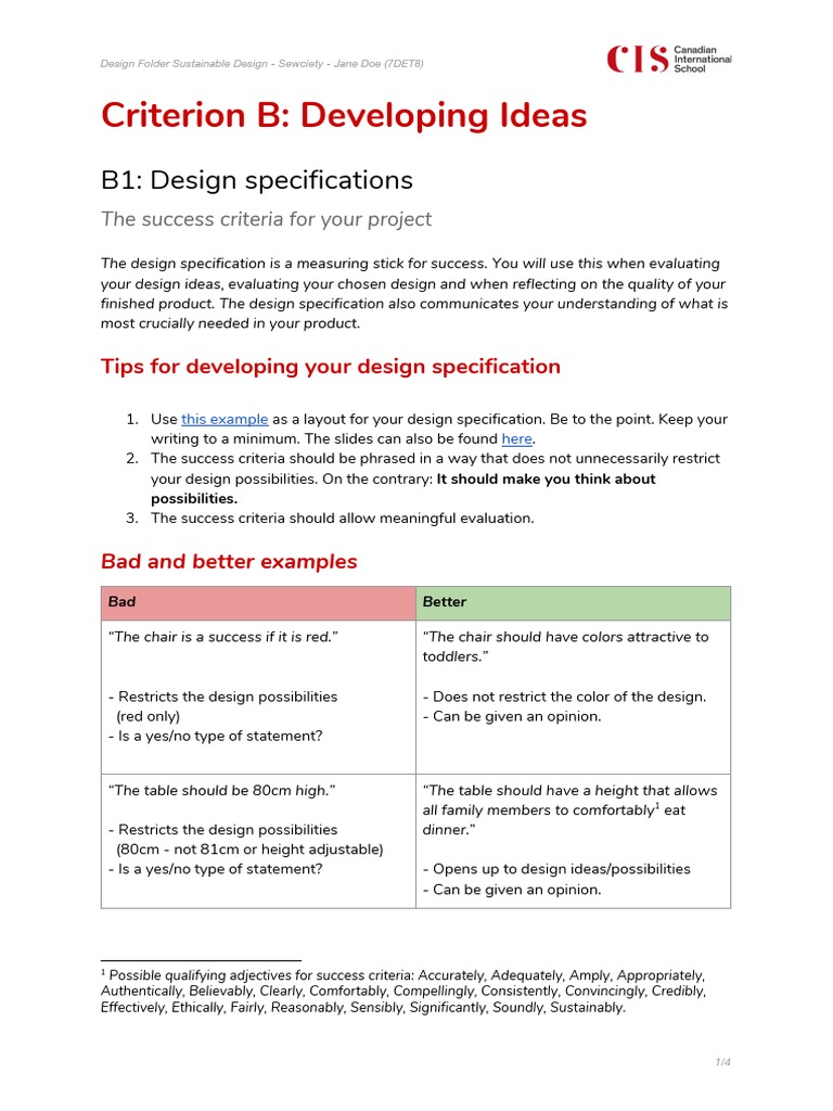 Design Specifications for Sustainable Products | PDF | Goal | Cognition
