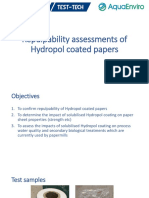 Repulpability and Impact of Hydropol Coated Papers