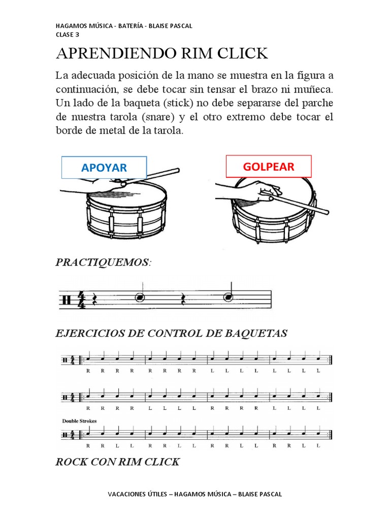 Aprendiendo Rim Click en Batería | PDF | Arte
