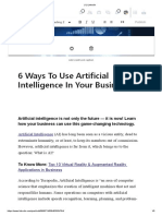 6 Ways To Use Artificial Intelligence in Your Business