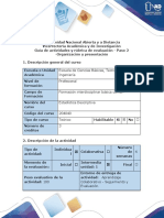 Guía de Actividades y Rúbrica de Evaluación - Paso 2 - Organización y Presentación