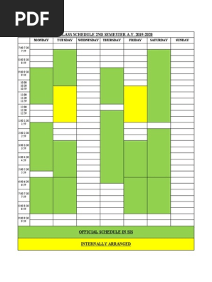 Schedule