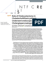 Role of Cholecystectomy in