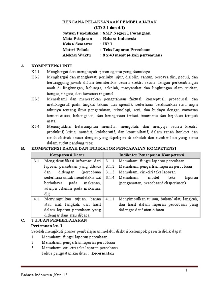 Contoh Soal Ulangan Harian Teks Laporan Percobaan - Latihan Soal Yuk