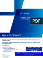 ECON 118:: Chapter: None, "Advanced Accounting Intro, A Catch-Up"