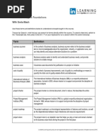 Glossary Business Analysis Foundations