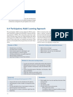 0.4 Participatory Adult Learning Approach: Principles of PALA Interactive Training and Visualisation Because