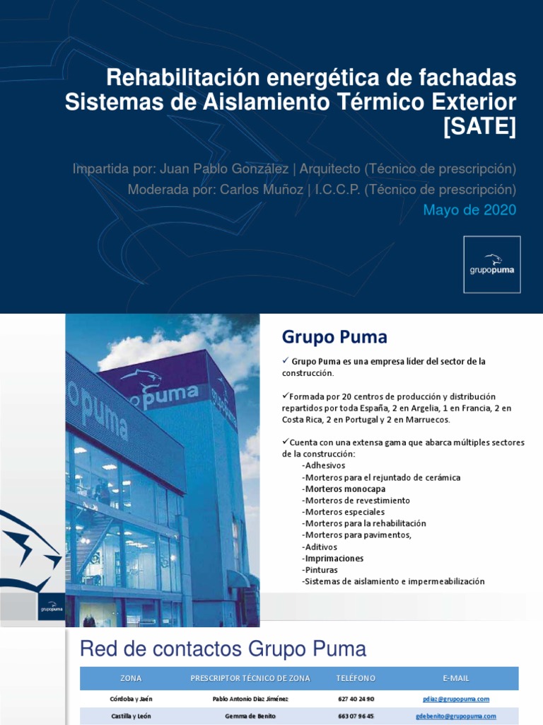 salvar Allí Trascendencia Grupo Puma - Teleformación SATE | PDF | Aislamiento térmico | Química