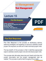 MSPM - Project Risk Management Lecture 15 (Slides)