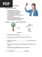 Reflexive Pronouns 1. Read The Sentences Below