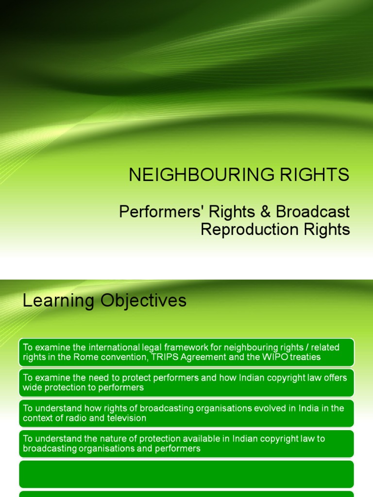 Understanding Neighbouring Rights | PDF