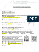 1 Mass, Weight, Density and Volume