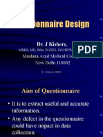 Questionnaire Design in Public Health Research