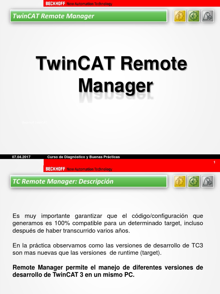 Uso del TwinCAT Remote Manager | PDF | Informática | Software