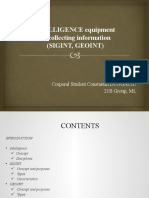 SIGINT GEOINT Intelligence Collection Equipment Disciplines