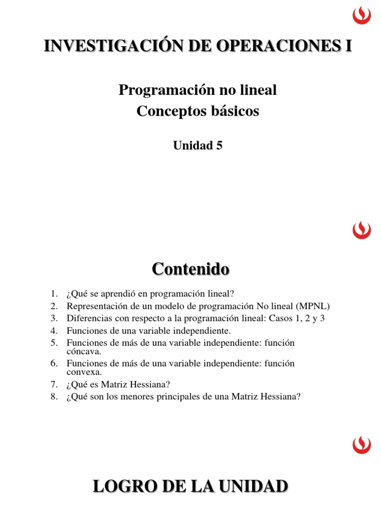 Programación No Lineal | Descargar gratis PDF | Programacion no lineal ...