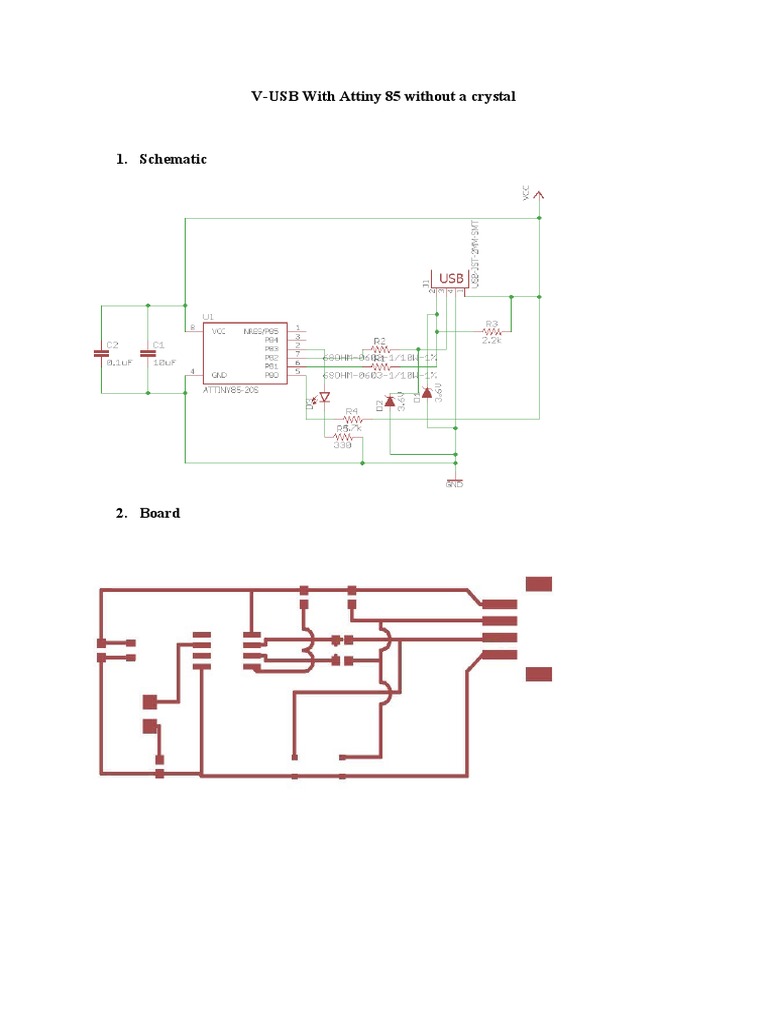 V-USB Attiny85 No Crystal Guide | PDF