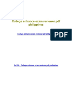 College Entrance Exam Reviewer PDF Philippines PDF