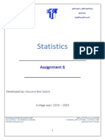 Statistics: Assignment 6