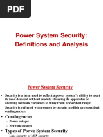 Power System Security: Definitions and Analysis