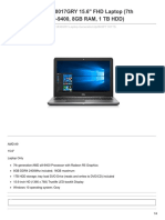 Dell Inspiron i5565-0017GRY 156 FHD Laptop 7th Generation AMD A9-9400 8GB RAM 1 TB HDD PDF
