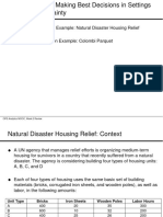 Resource Allocation Example: Natural Disaster Housing Relief