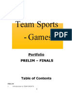 Team Sports - Games: Portfolio Prelim - Finals