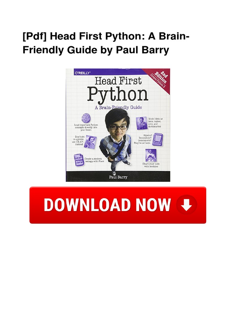 (PDF) Head First Python: A Brain-Friendly Guide by Paul Barry | PDF ...