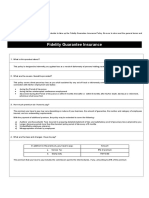 Fidelity Guarantee Insurance: Product Disclosure Sheet