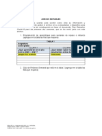 tablas editables Plan educativo COVID-19 primeras dos semanas