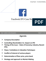 Facebook IPO Case Study: Group Project - Investment Banking
